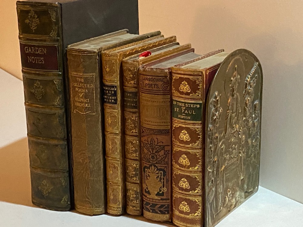 Antique Chinese Brass Bookends  View XI