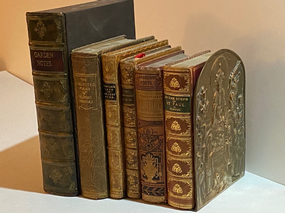 Antique Chinese Brass Bookends  View XII