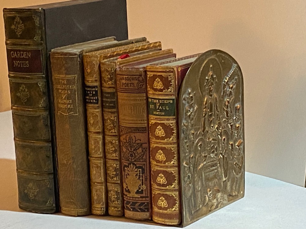 Antique Chinese Brass Bookends  View XVI