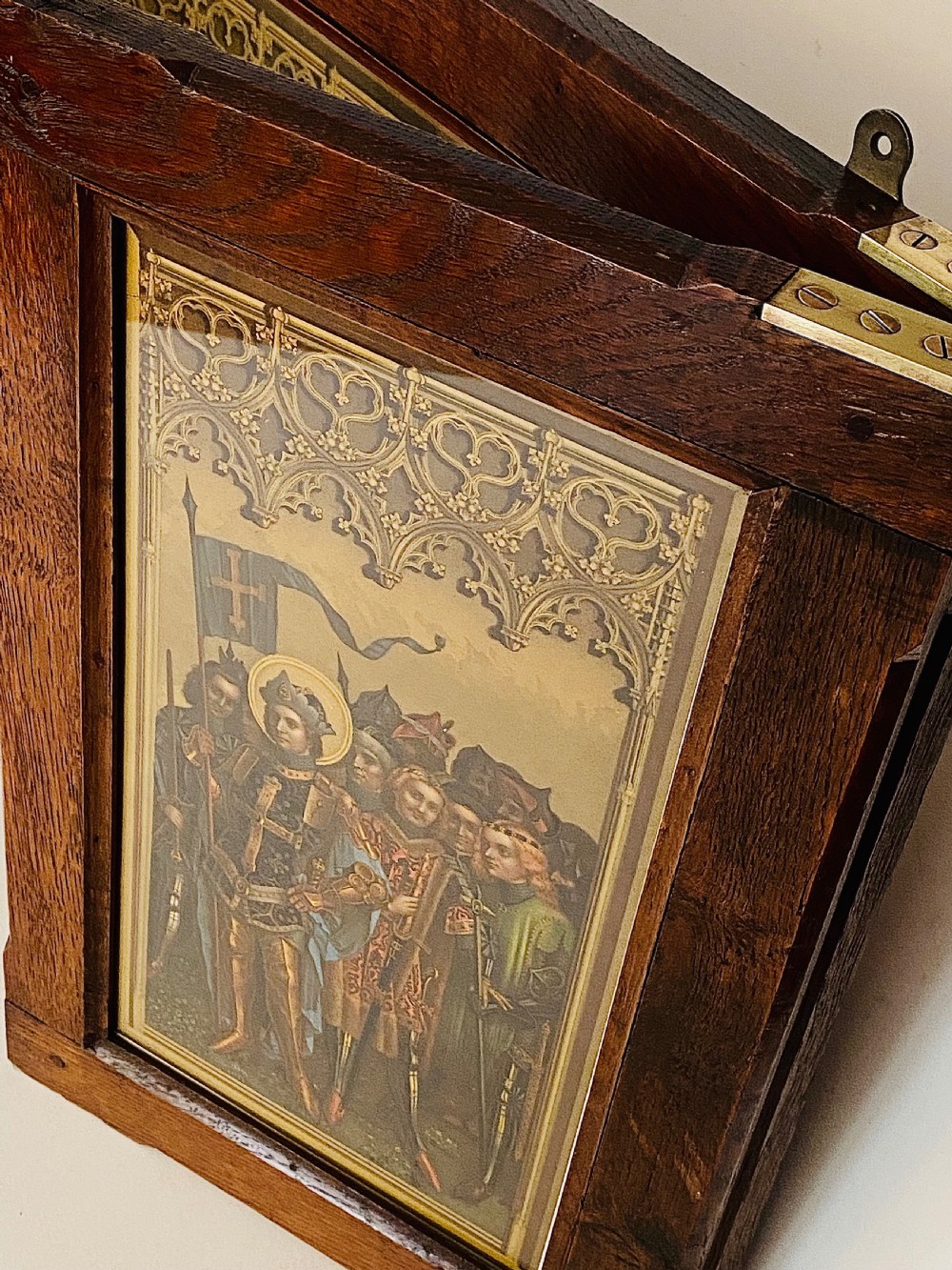 Religious Tryptic in Oak Frame View VI