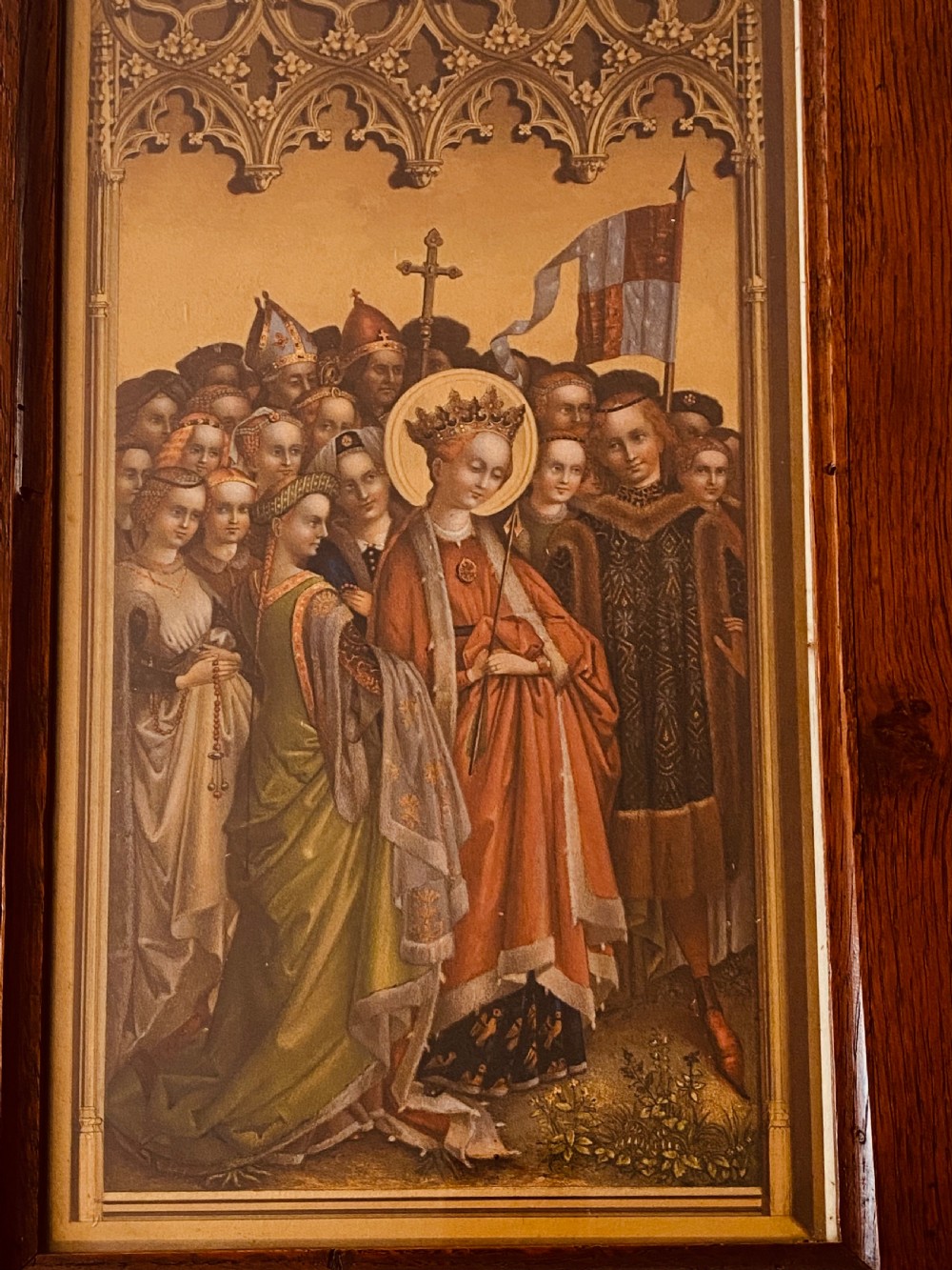 Religious Tryptic in Oak Frame View XI