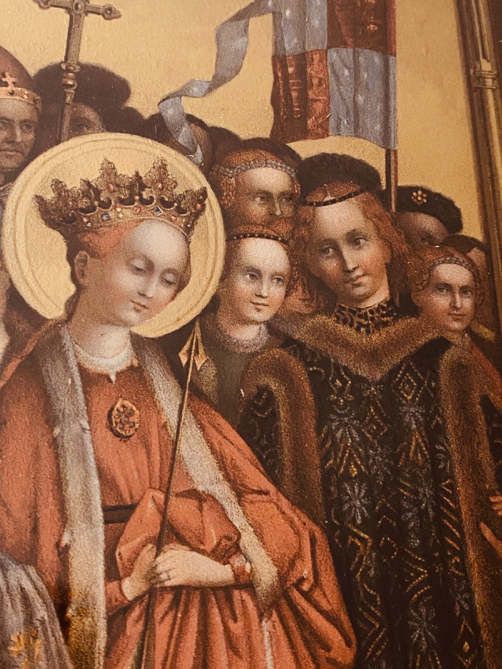 Religious Tryptic in Oak Frame View XV