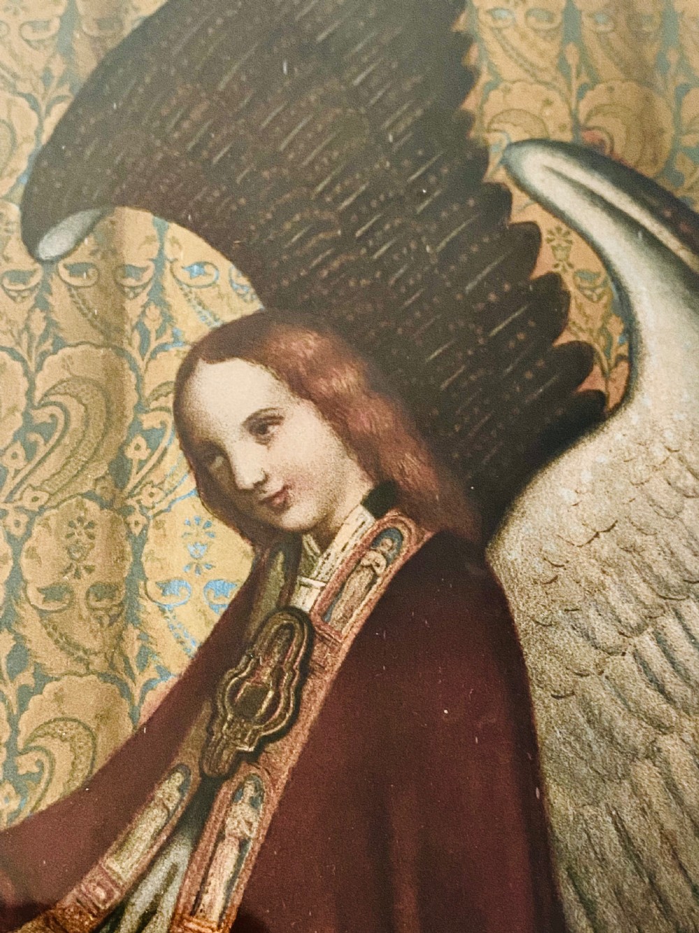 Religious Tryptic in Oak Frame View XVI