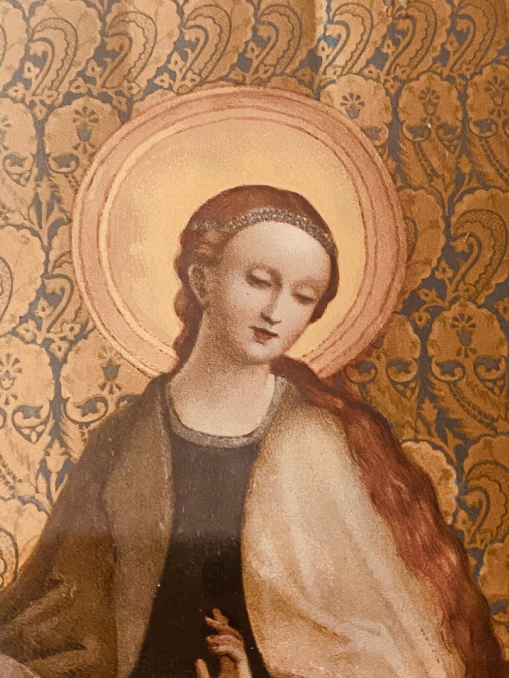 Religious Tryptic in Oak Frame View XVIII