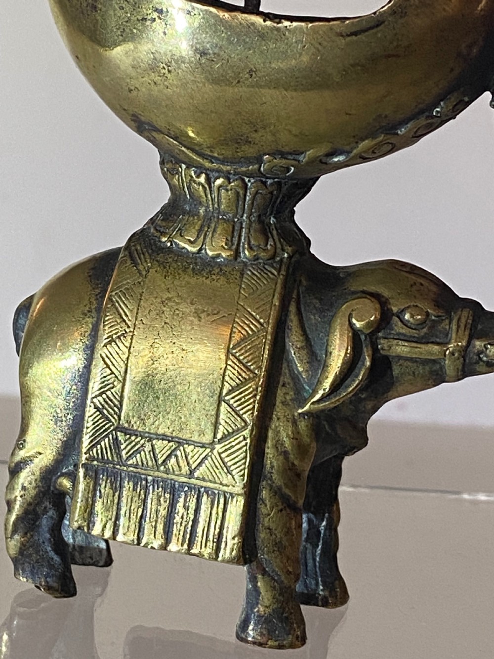 Pair of 19th Century Bronze Elephant Candle Holders View VII