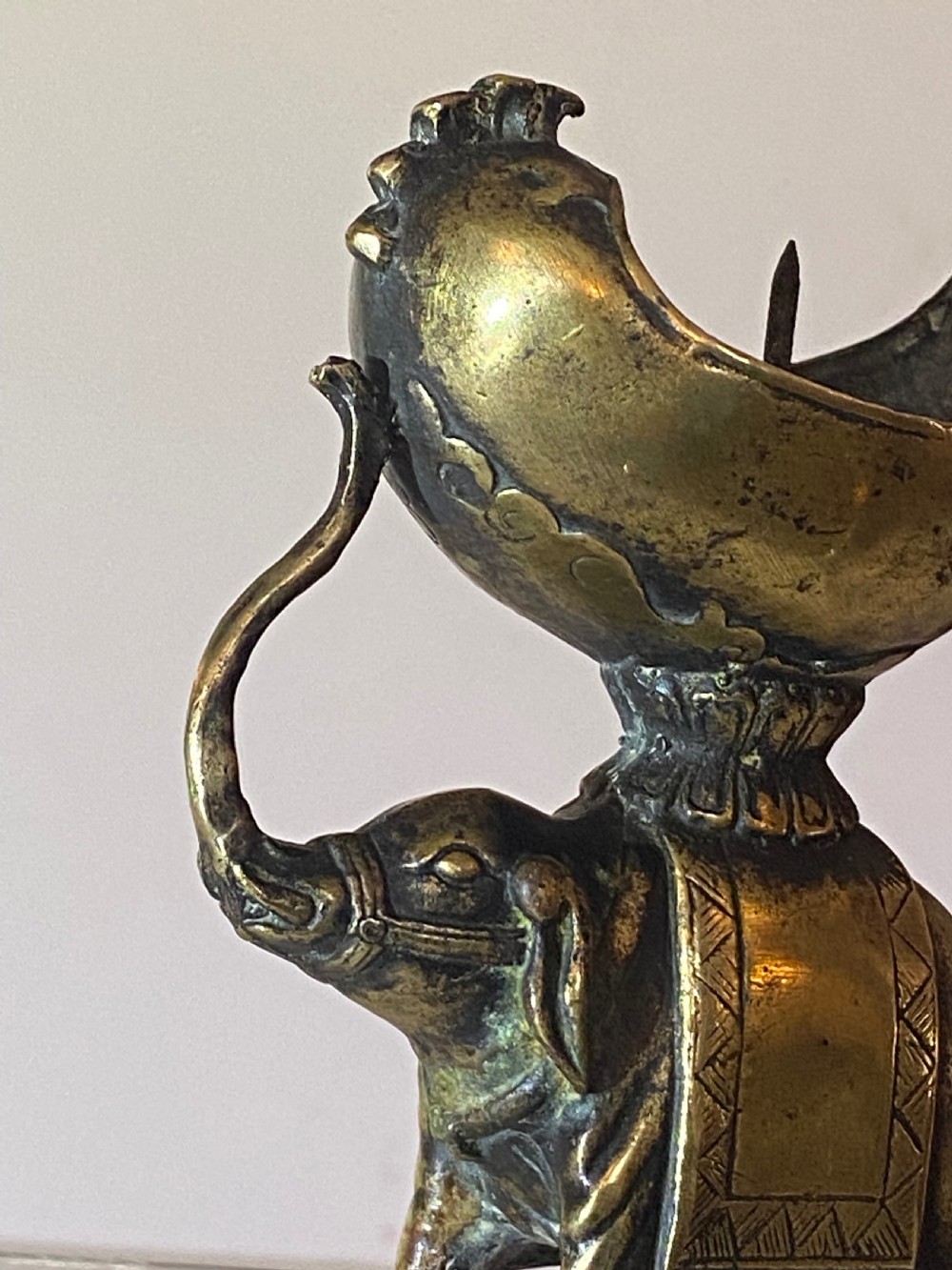 Pair of 19th Century Bronze Elephant Candle Holders View VIII
