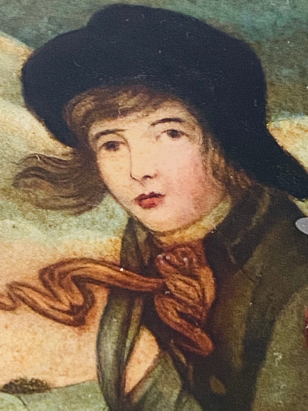 Georgian Reverse Painting  on Glass 