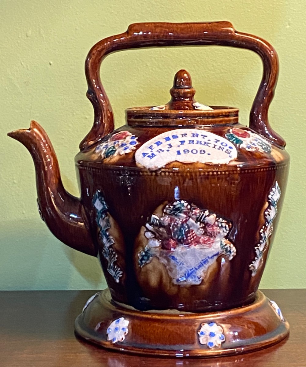 Measham Bargeware Teapot. 1909