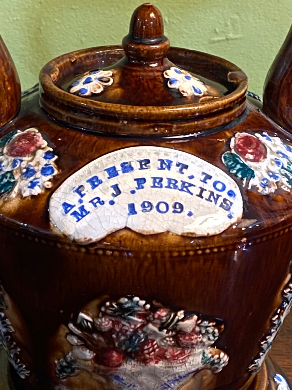 Measham Bargeware Teapot. 1909 View II