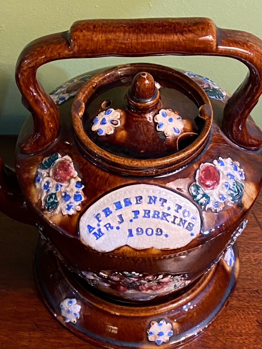 Measham Bargeware Teapot. 1909 View III