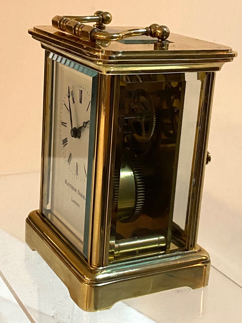 Matthew Norman Brass Carriage Clock View II