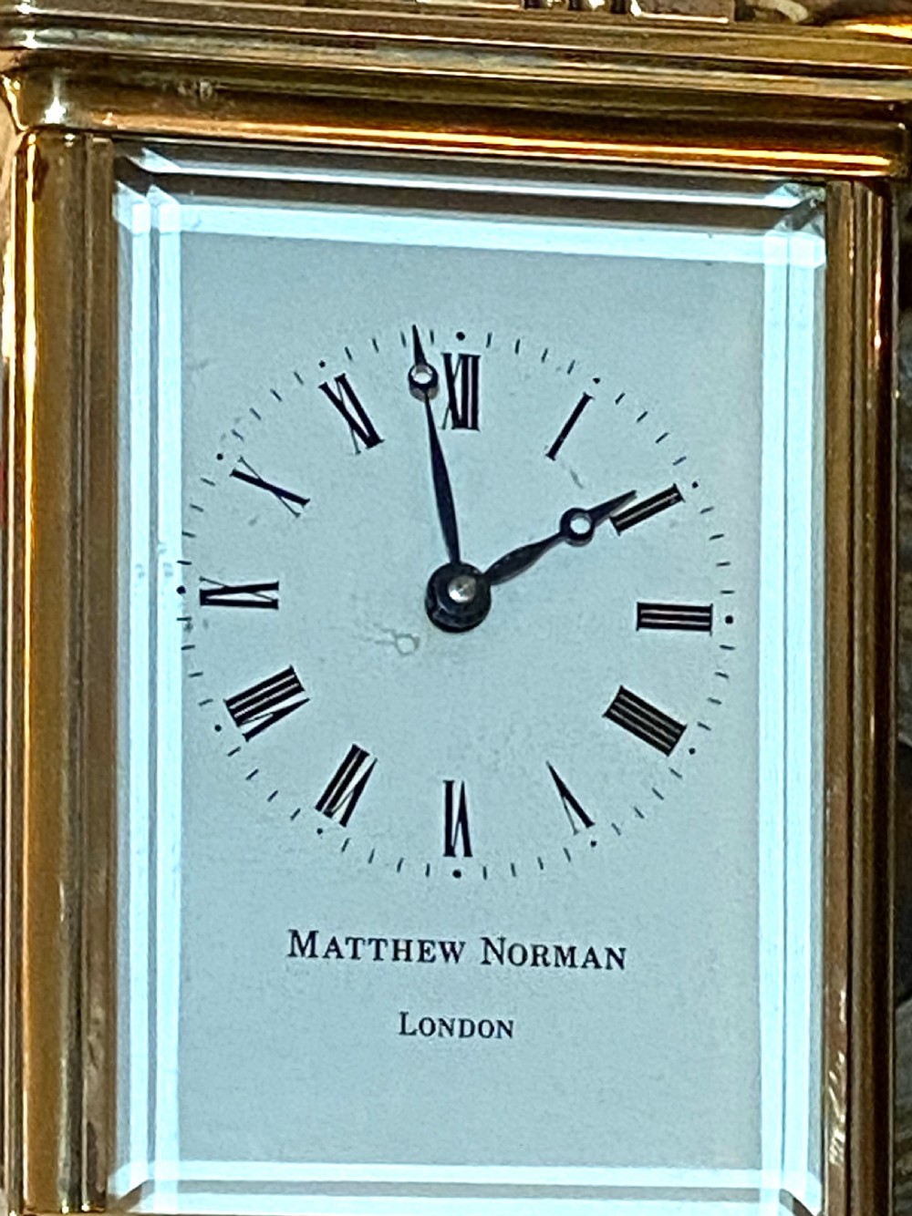Matthew Norman Brass Carriage Clock View VII