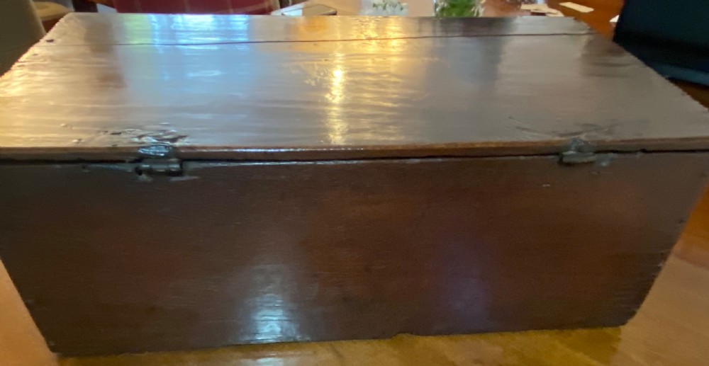 17th Century Carved Oak Bible Box View VI