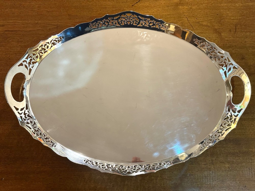 Art Nouveau Silver Plated Tray View IV