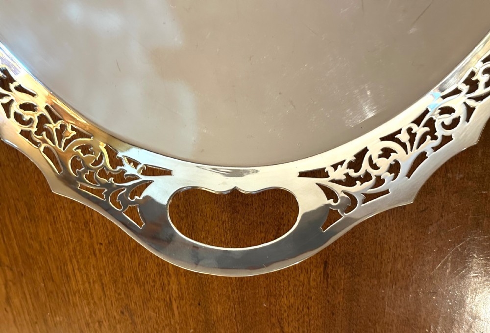 Art Nouveau Silver Plated Tray View V