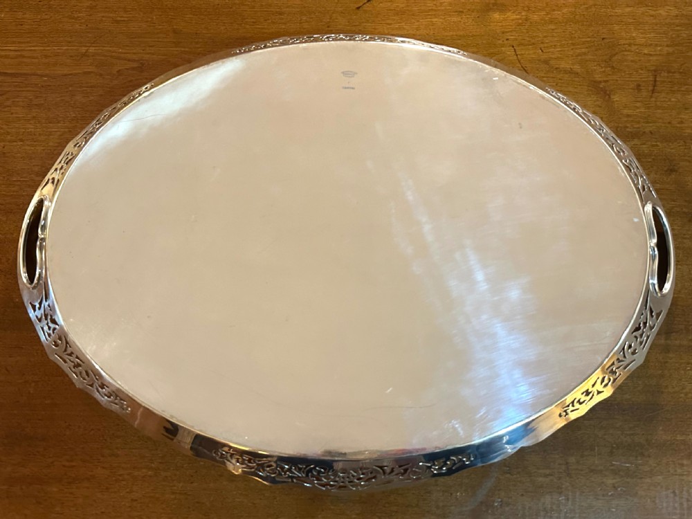 Art Nouveau Silver Plated Tray View VI