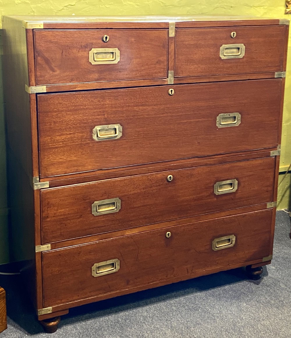 Antique Mahogany Campaign Chest