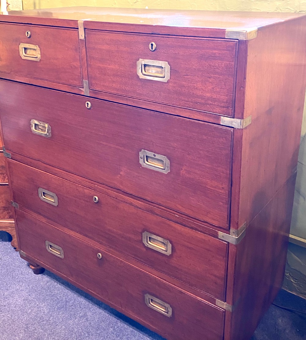 Antique Mahogany Campaign Chest View II