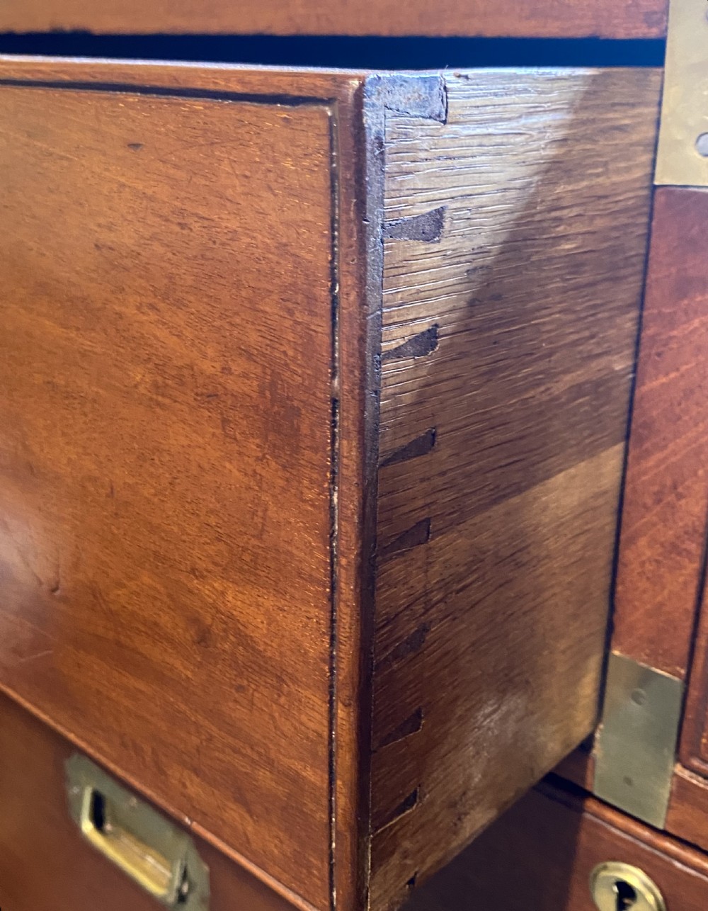 Antique Mahogany Campaign Chest View IV