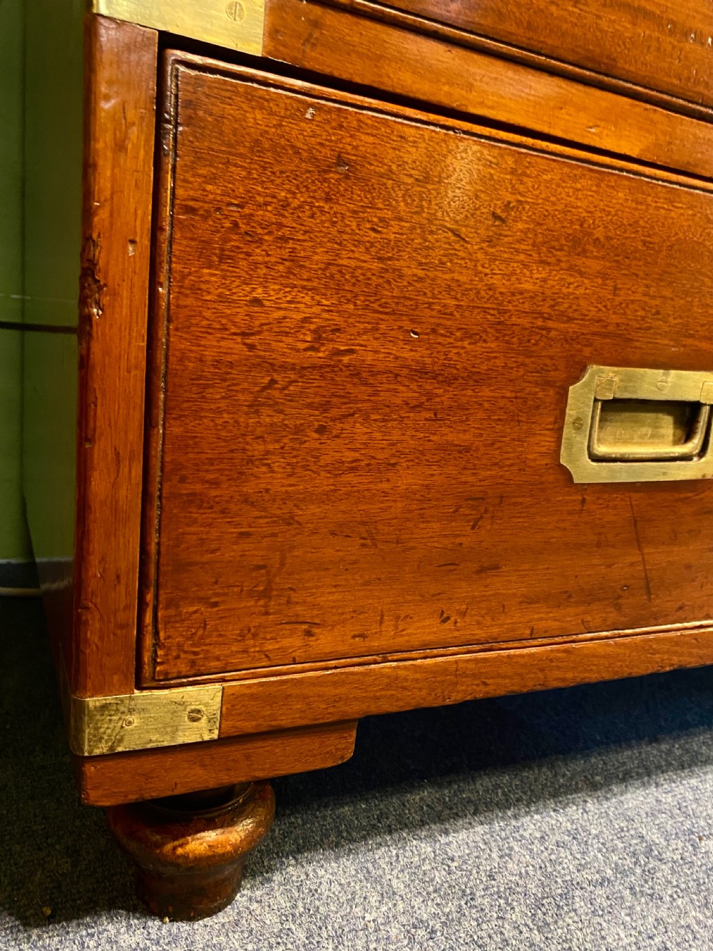 Antique Mahogany Campaign Chest View VIII