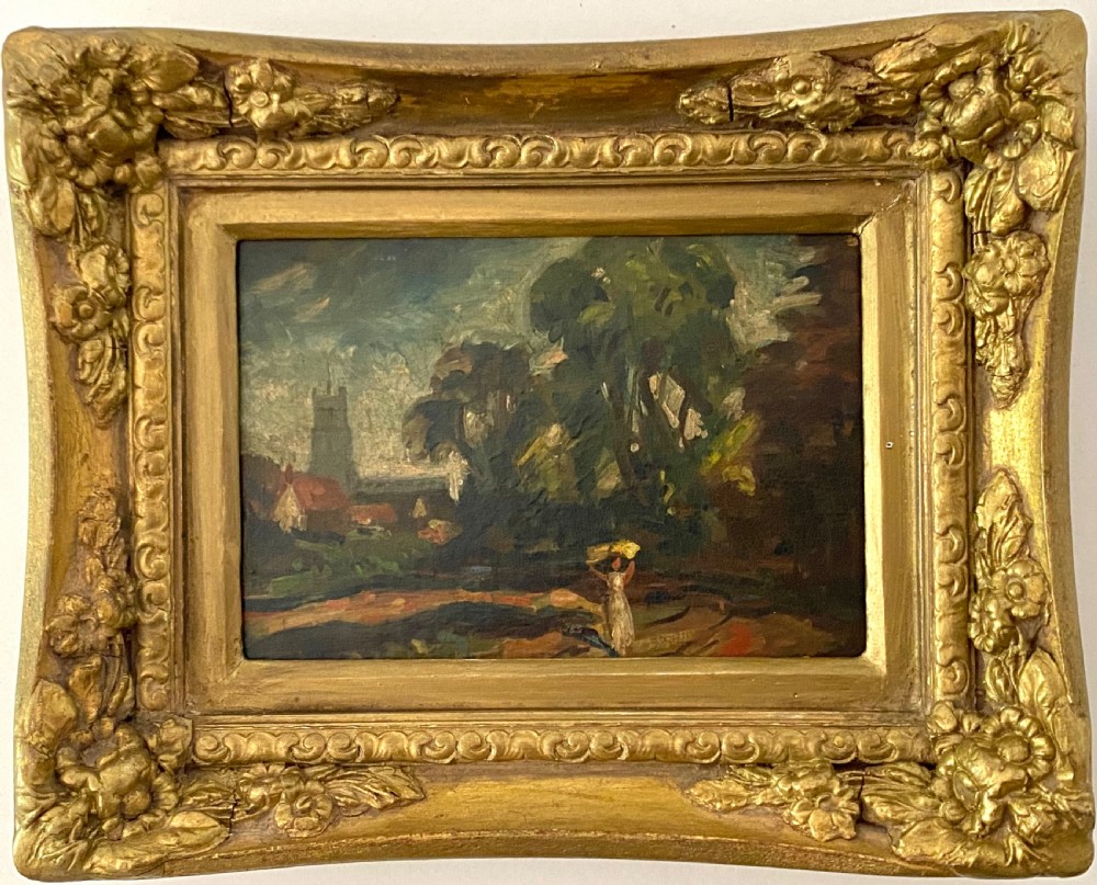Manner of John Constable Oil on Panel