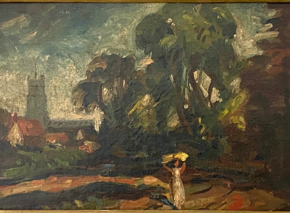 Manner of John Constable Oil on Panel View III