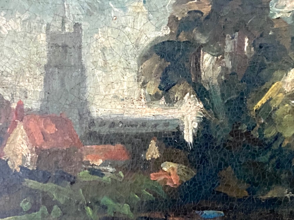 Manner of John Constable Oil on Panel View IV