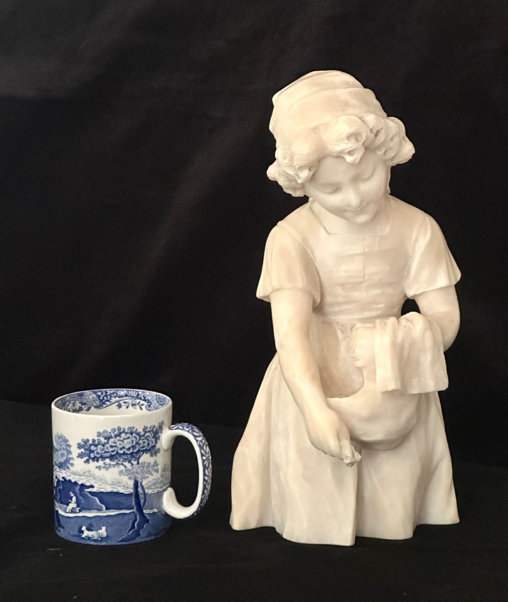 Antique Alabaster Figure of a Girl View II