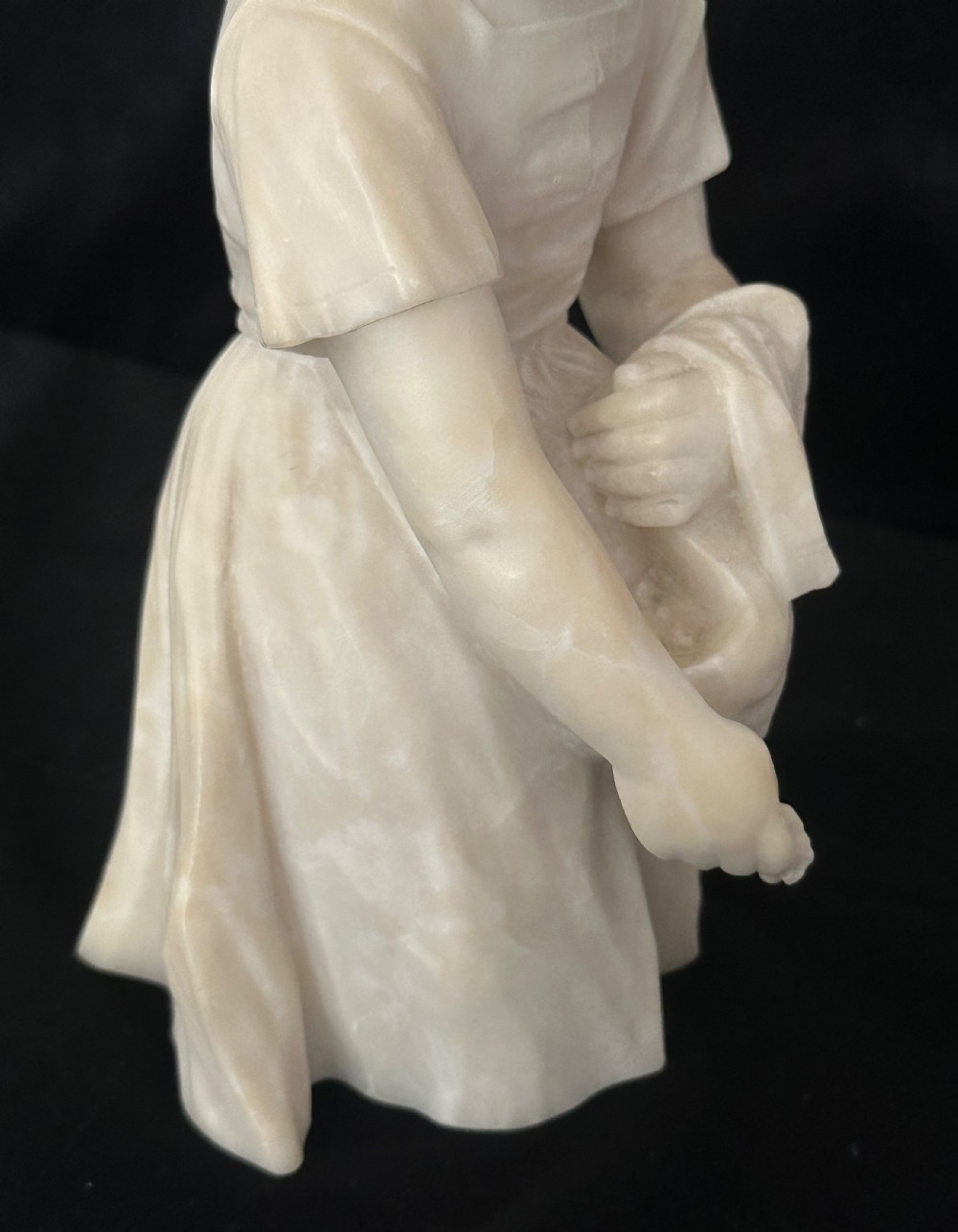 Antique Alabaster Figure of a Girl View VIII