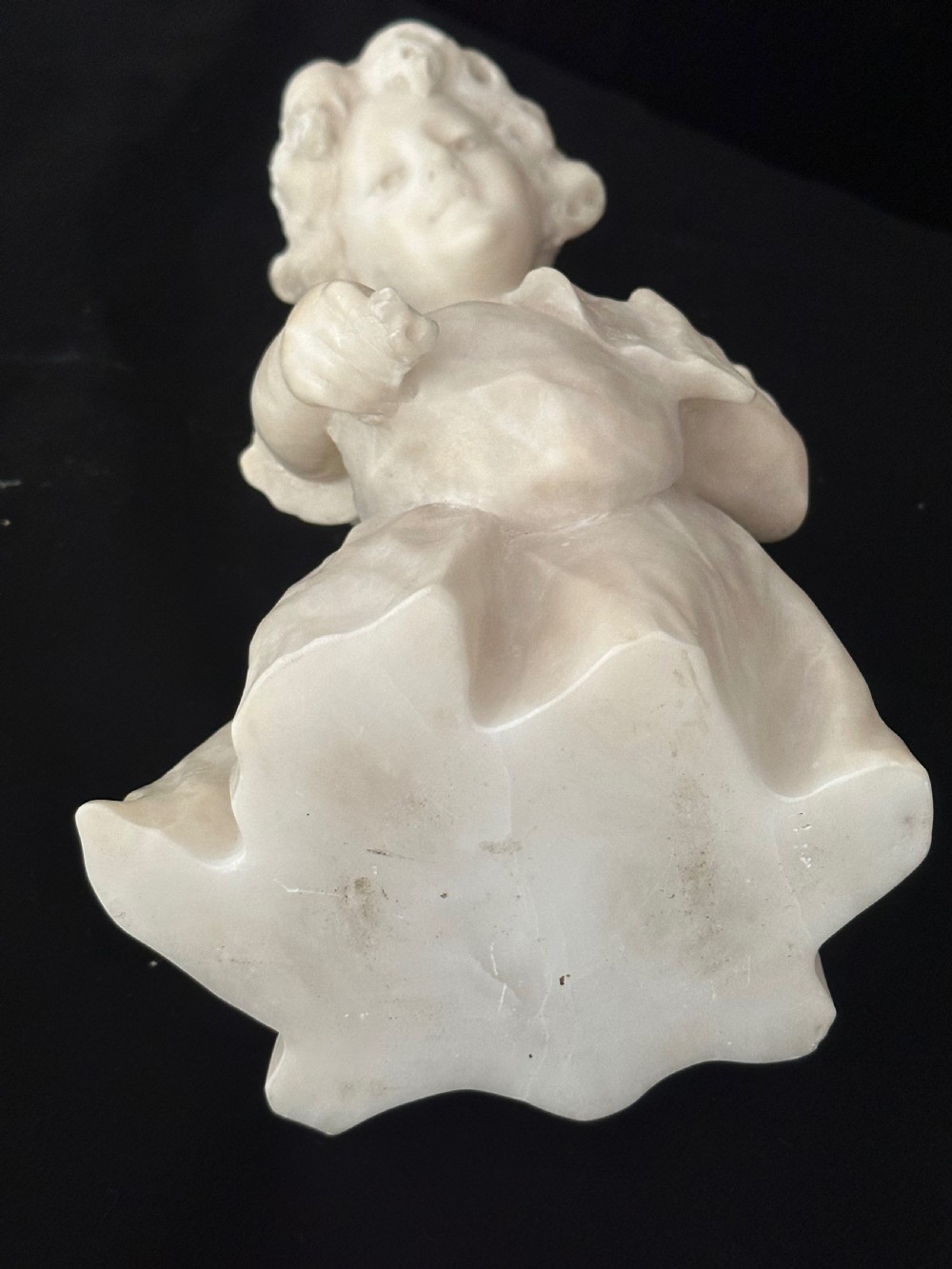 Antique Alabaster Figure of a Girl View IX