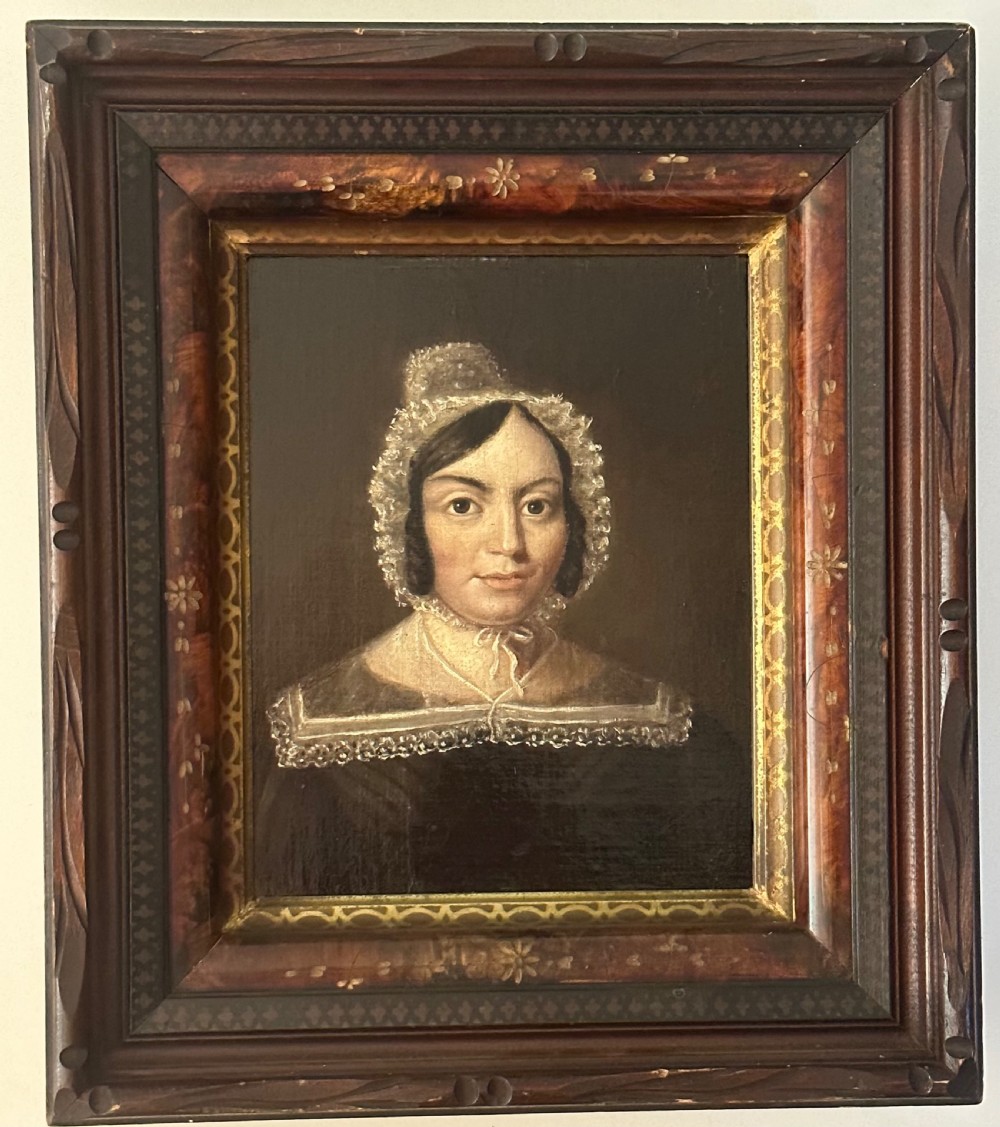 Antique Half Portrait in Decorative Frame View III