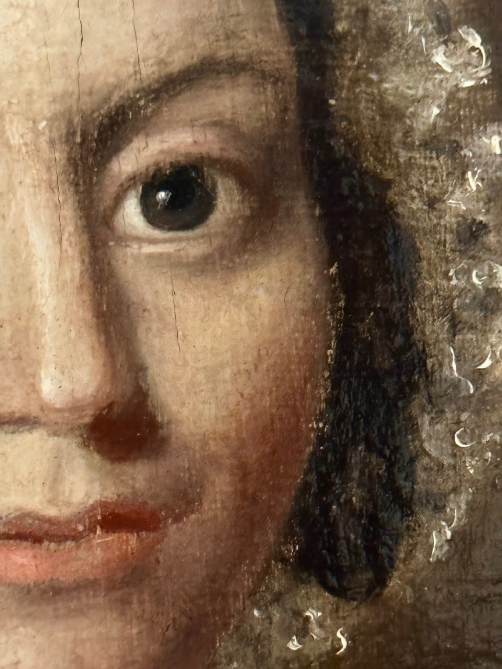 Antique Half Portrait in Decorative Frame View VI