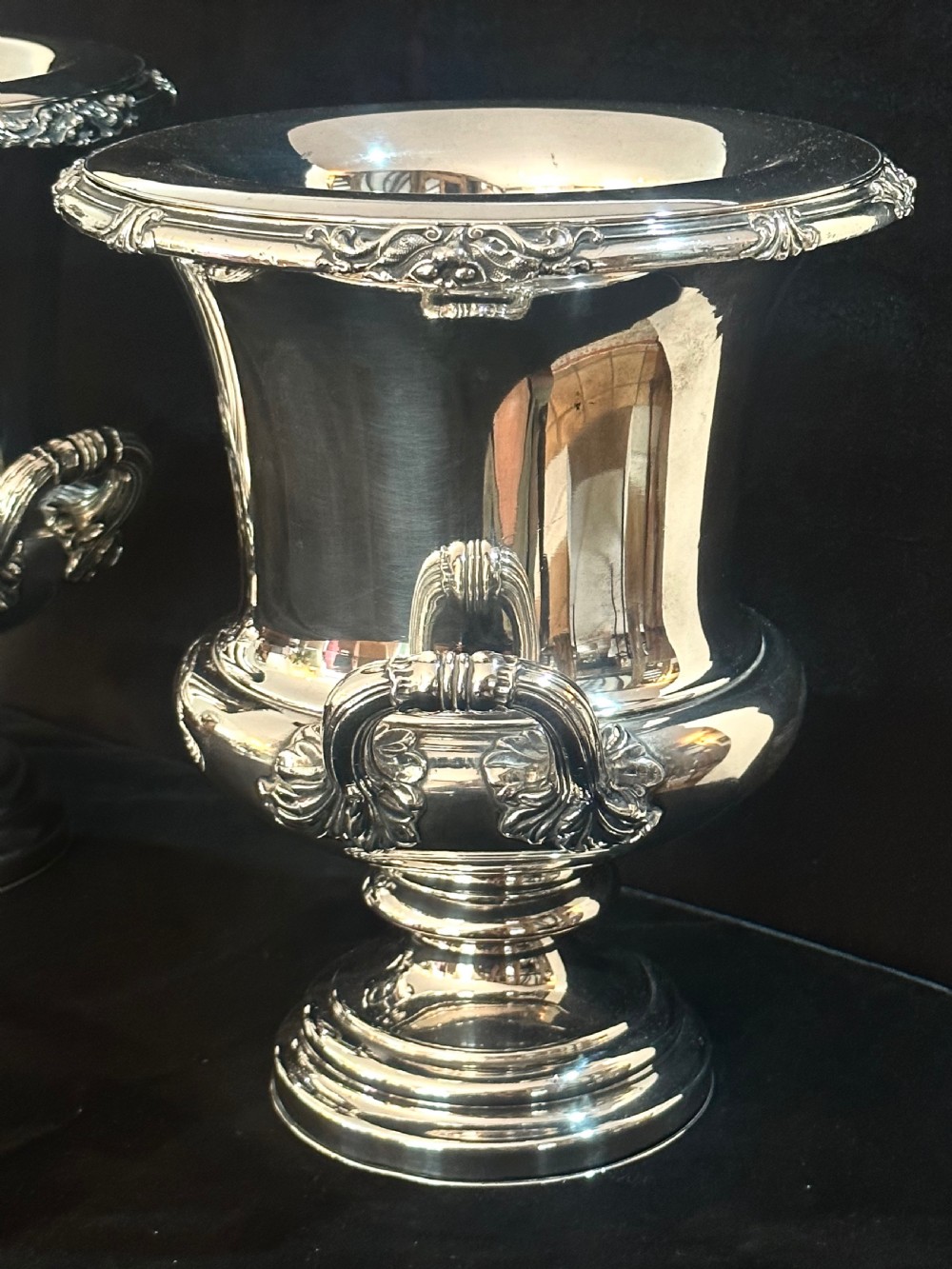 Pair of 19th Century Silver Plated Wine Coolers View V