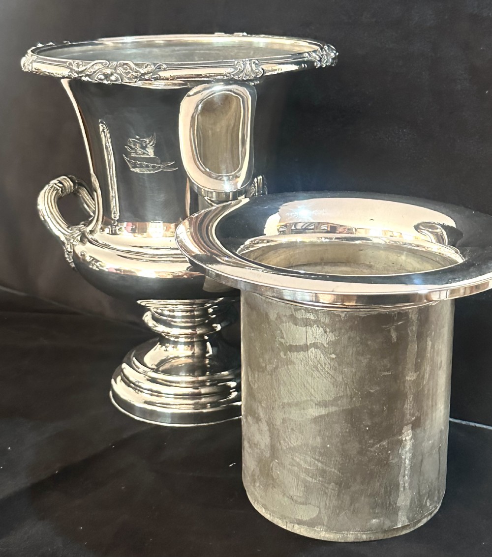 Pair of 19th Century Silver Plated Wine Coolers View VIII