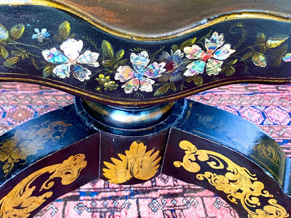 Polychrome Painted Tripod Tilt-Top Table  View VII