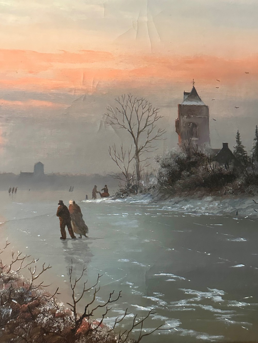 Dutch Winter Scene Oil on Canvas View VII