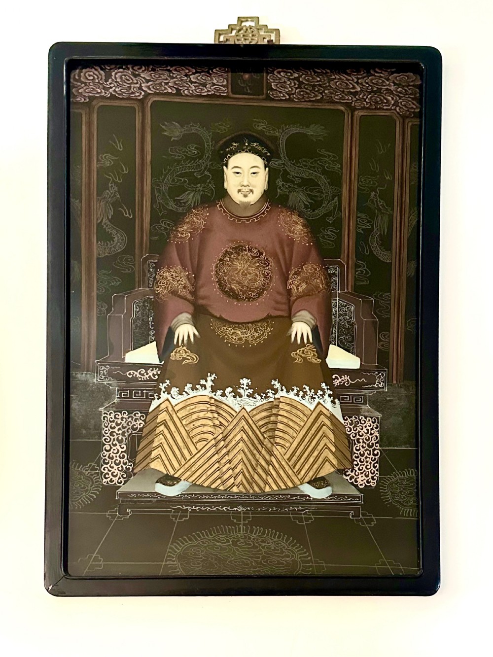 Chinese Ancestral Reverse painting on Glass View II