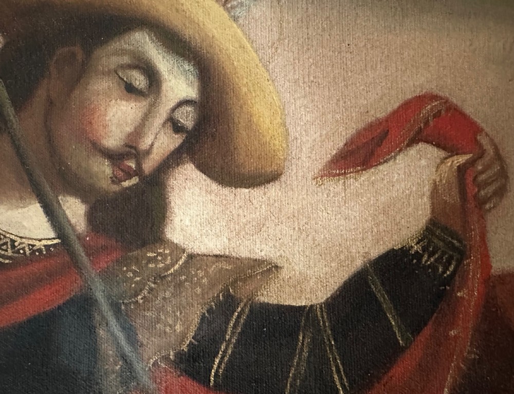19th Century Cuzco School Oil on Canvas of Saint Martin of Tours View IV