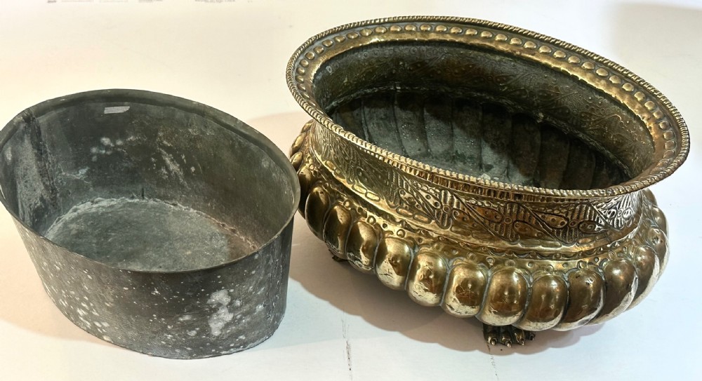 Regency Brass Wine Cooler or Jardinier View VIII