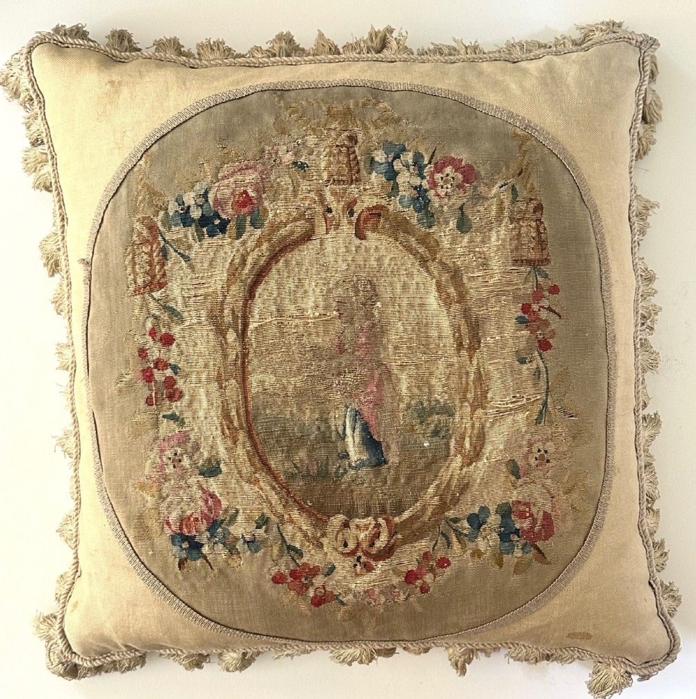 18th Century Aubusson Needlework on Cushion View II