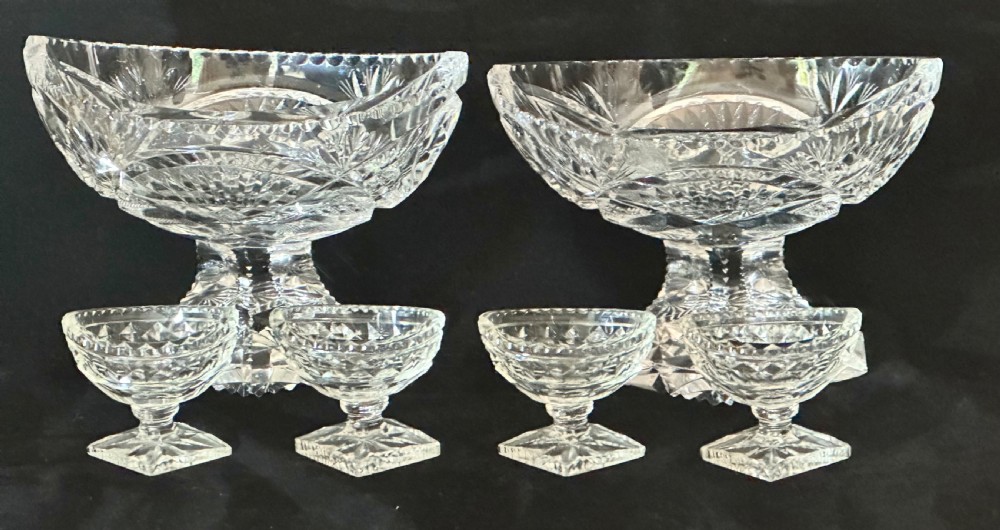 Regency Cut-glass Comports and Salts with Provenance 
