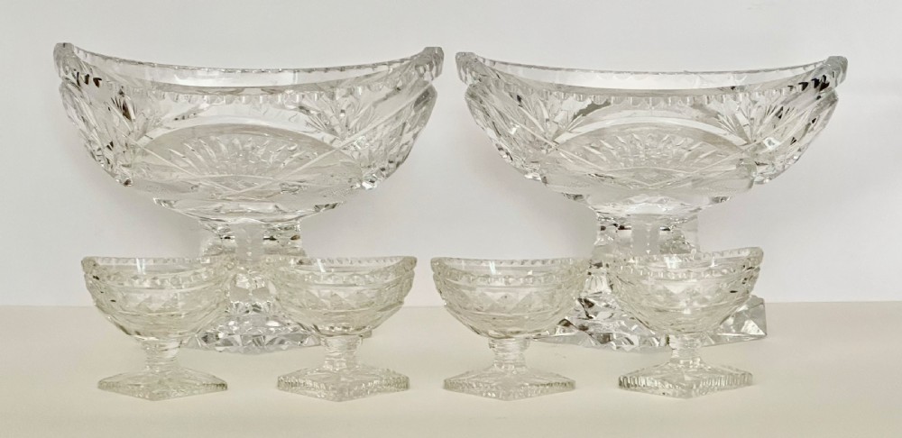 Regency Cut-glass Comports and Salts with Provenance  View VIII