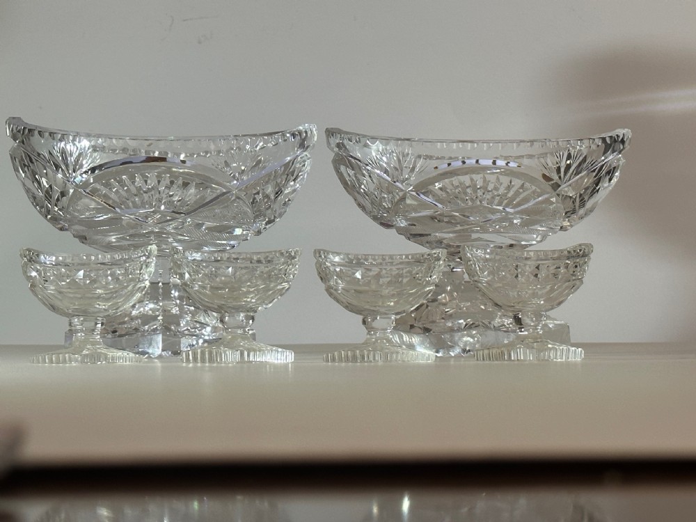 Regency Cut-glass Comports and Salts with Provenance  View IX