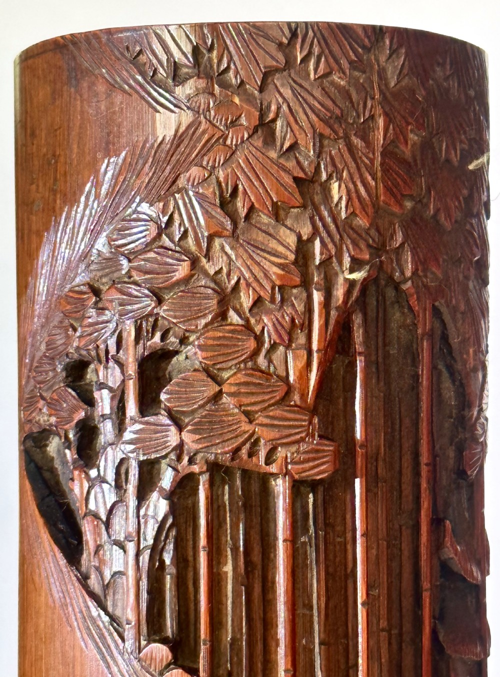 Pair of Chinese Bamboo Brush Pots View IV