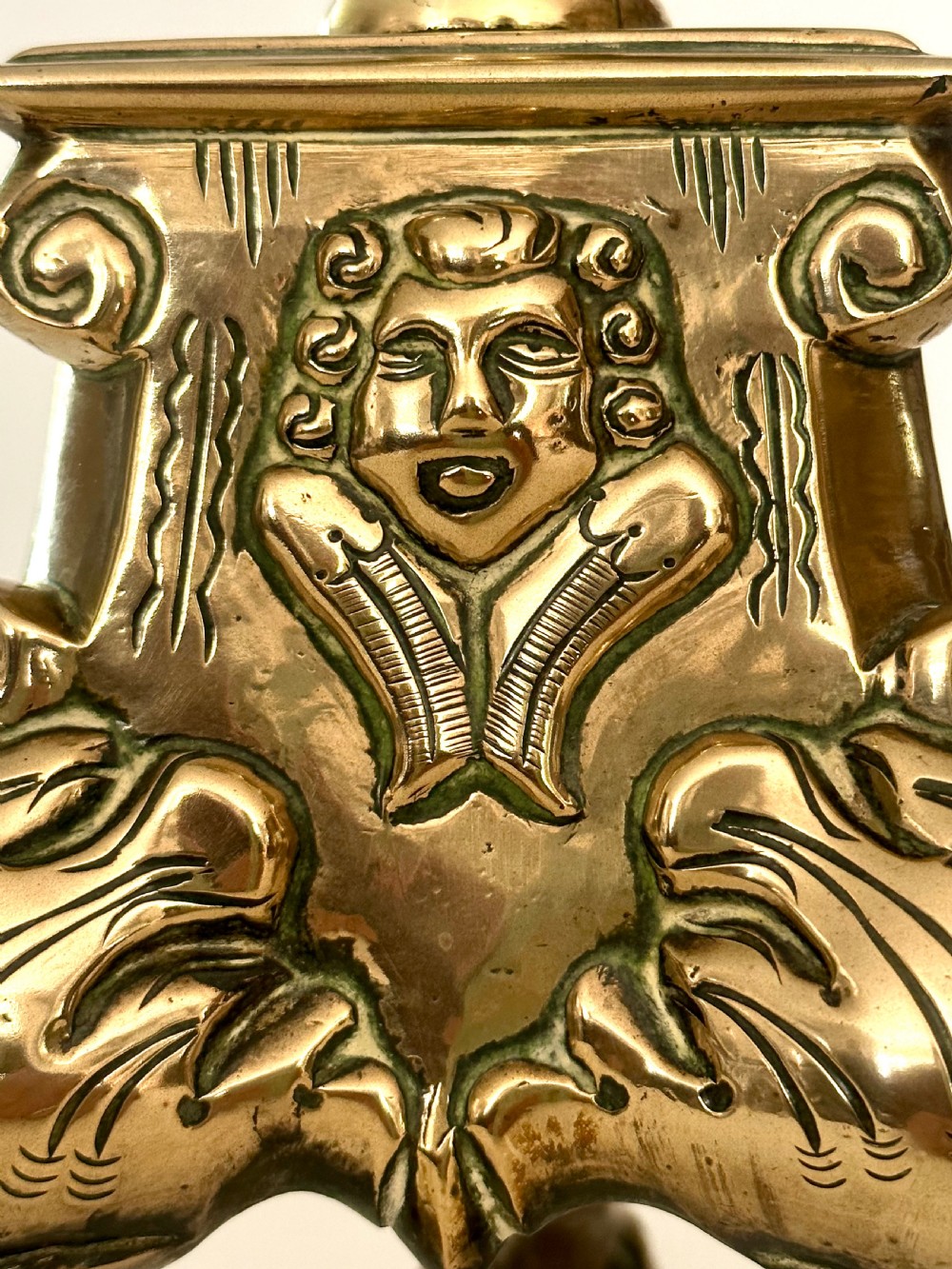 Pair of early 19th Century Brass Altar Sticks View VI