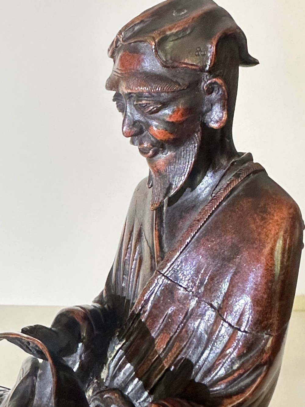 Bronze Japanese Koro in the form of a Carp View XIII