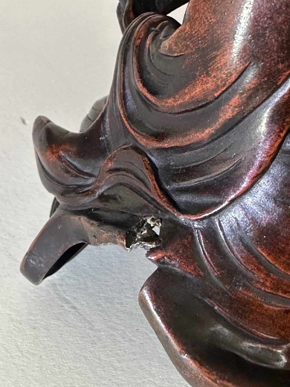Bronze Japanese Koro in the form of a Carp View XIV