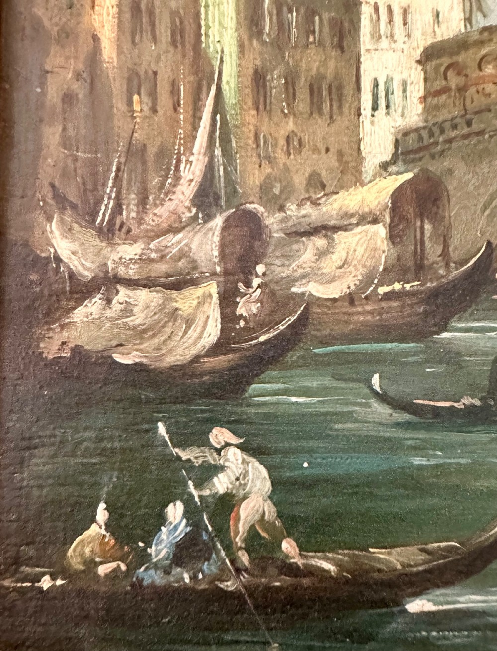 Pair of Grand Tour Oils on Canvas depicting Venetian Scenes View IV