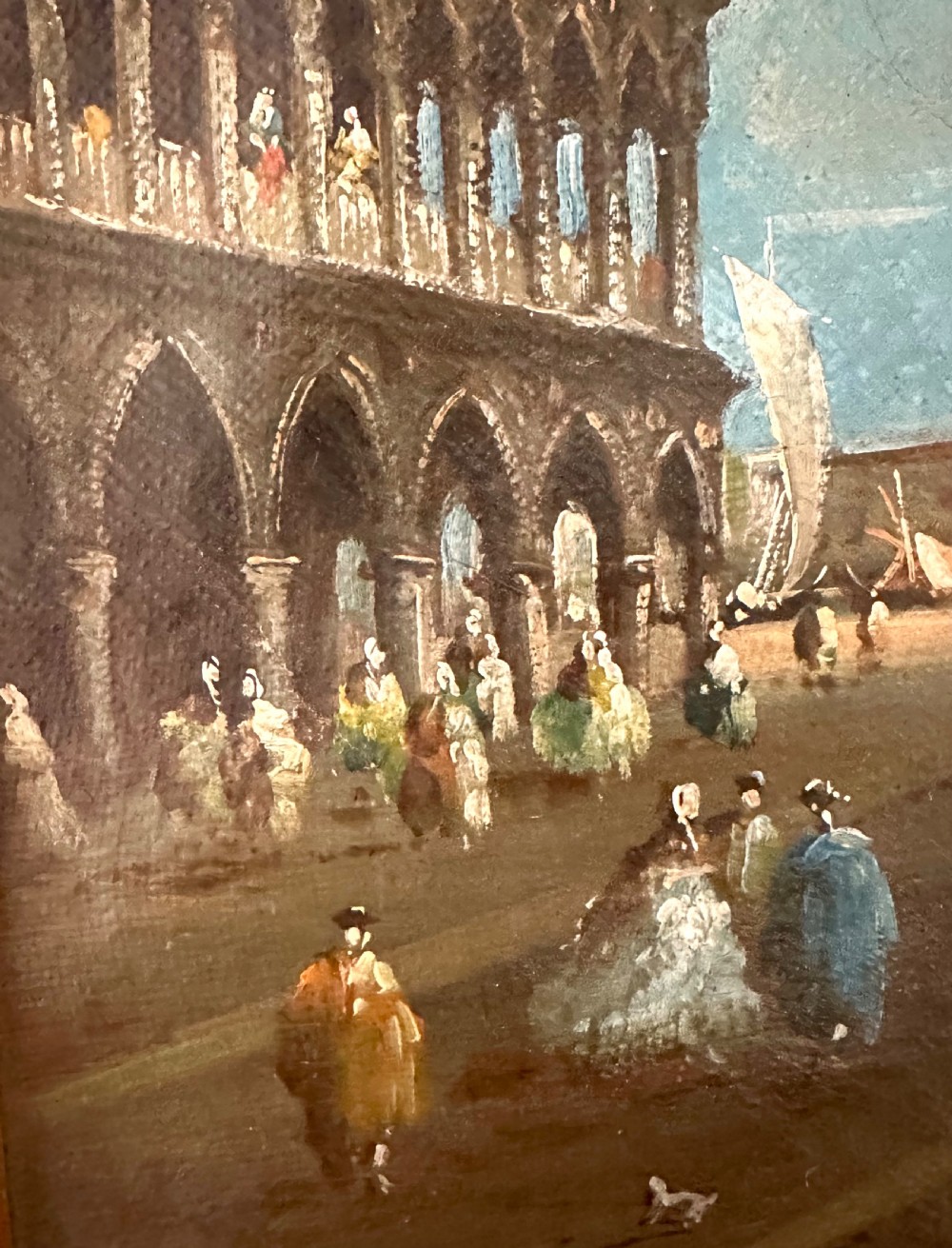 Pair of Grand Tour Oils on Canvas depicting Venetian Scenes View VIII