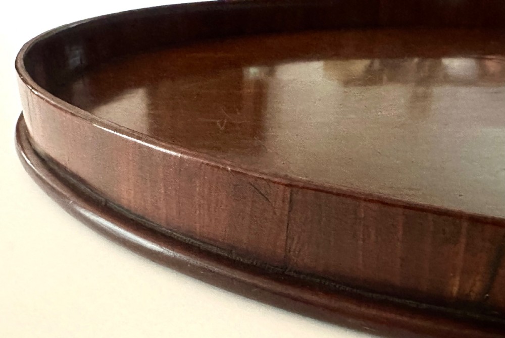 George III Mahogany Oval Gallery Tray View III